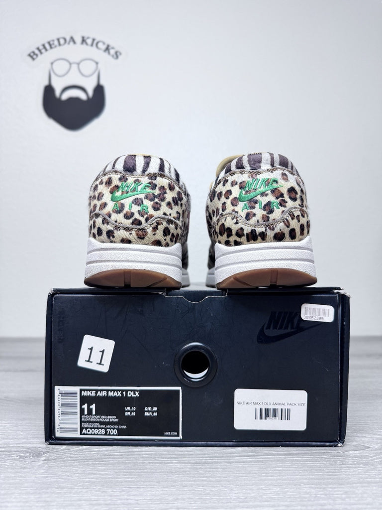 Size 11 - Atmos x Nike Air Max 1 DLX Animal Pack 2018 AQ0928-700 Preowned