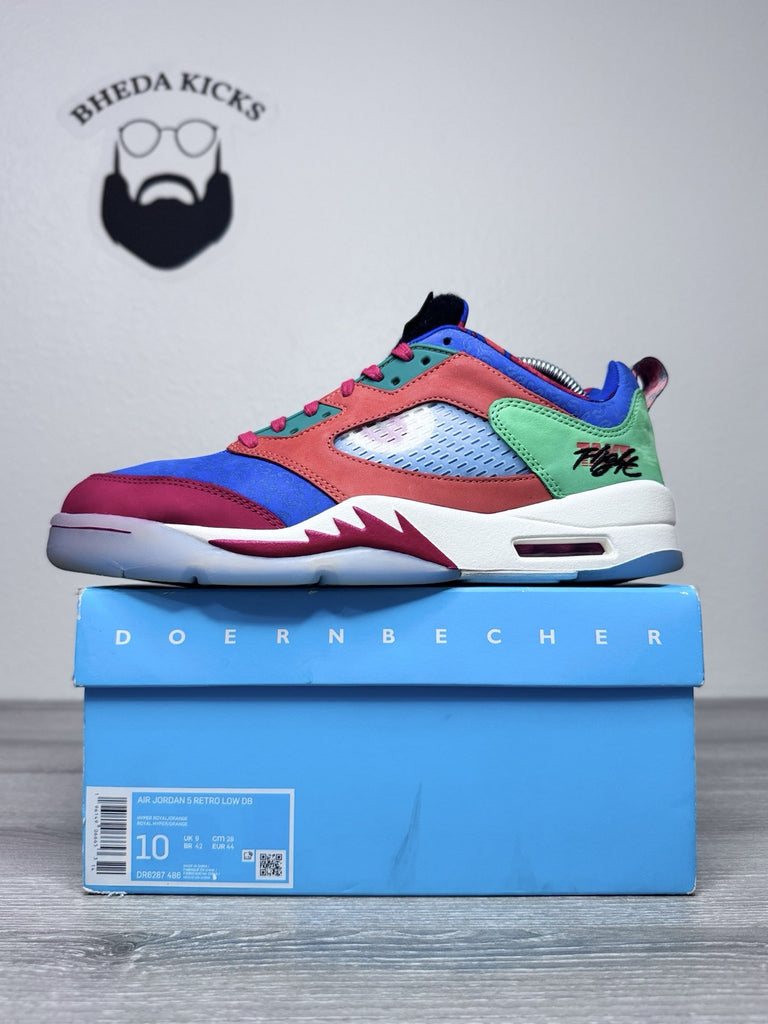 Size 10 - Nike Air Jordan 5 V Retro Low Doernbecher Royal DR6287-486 Preowned