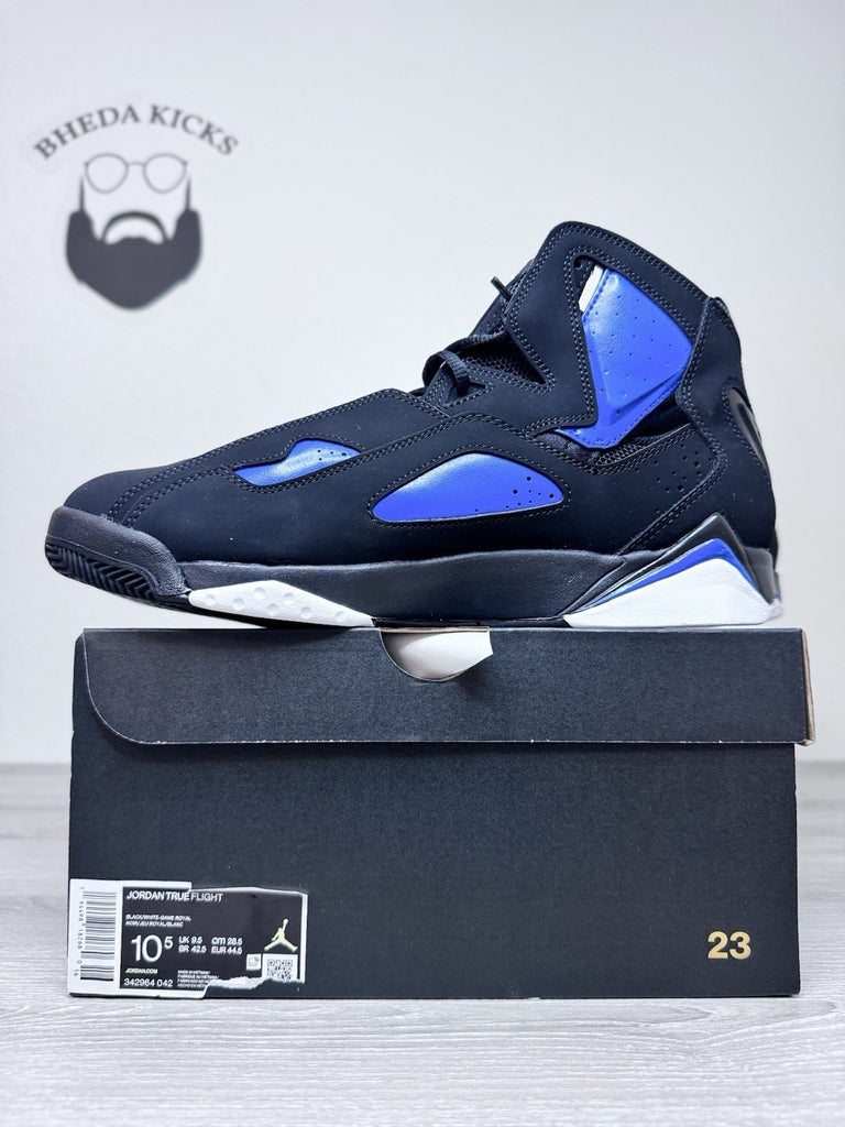 Size 10.5 - Nike Air Jordan True Flight Black Game Royal Blue White 342964-042