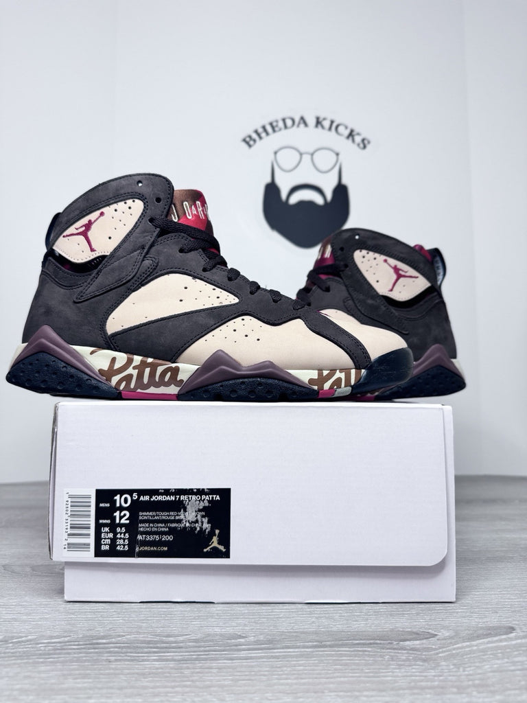 Size 10.5 - Patta x Air Jordan 7 Retro OG SP Shimmer Tan Brown Suede AT3375-200