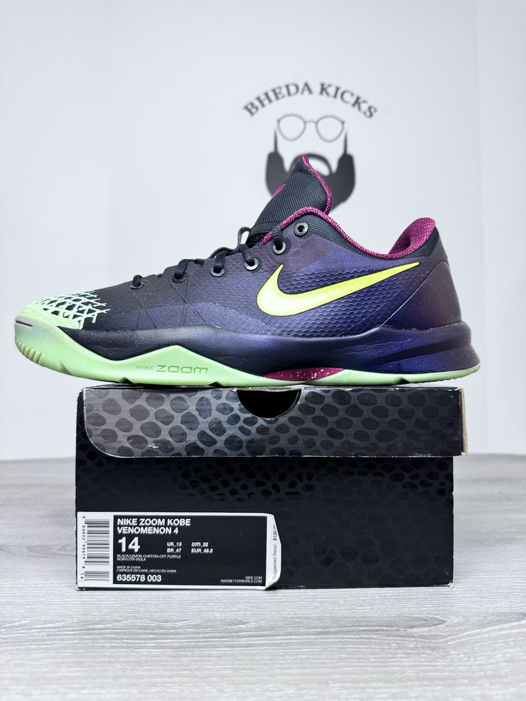 Size 14 - Nike Zoom Kobe Venomenon 4 2013 Glow Dark Basketball Shoe 635578-003