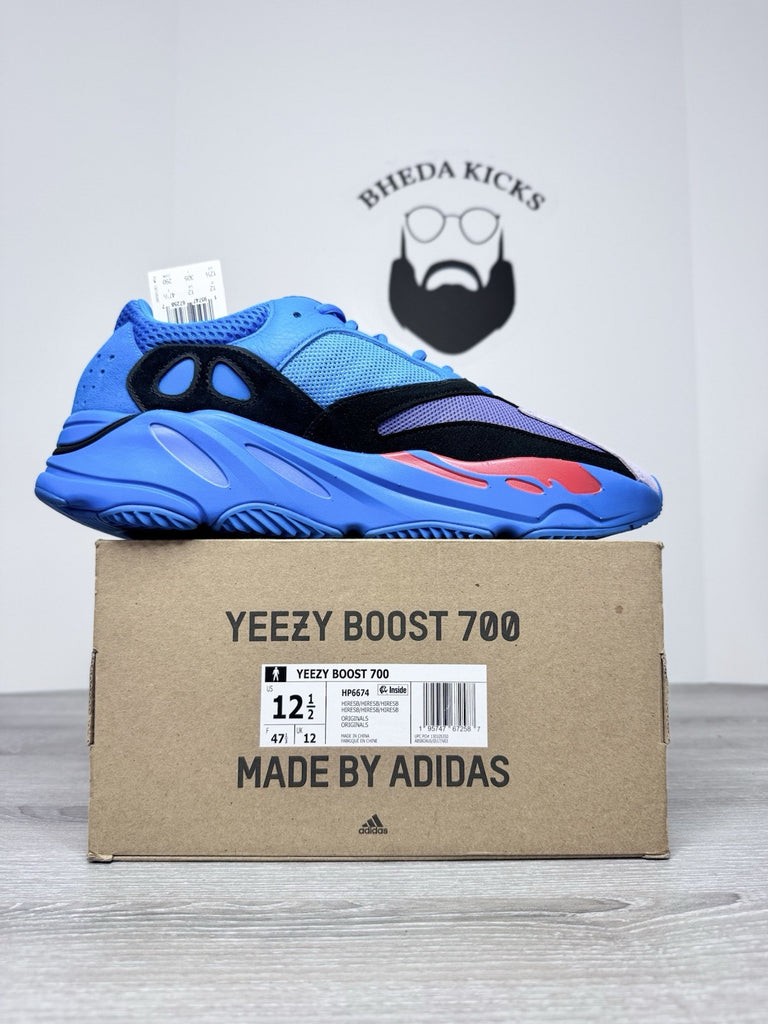 Size 12.5 - Adidas Yeezy Boost 700 Hi-Res Blue Authentic HP6674 Og NEW DS