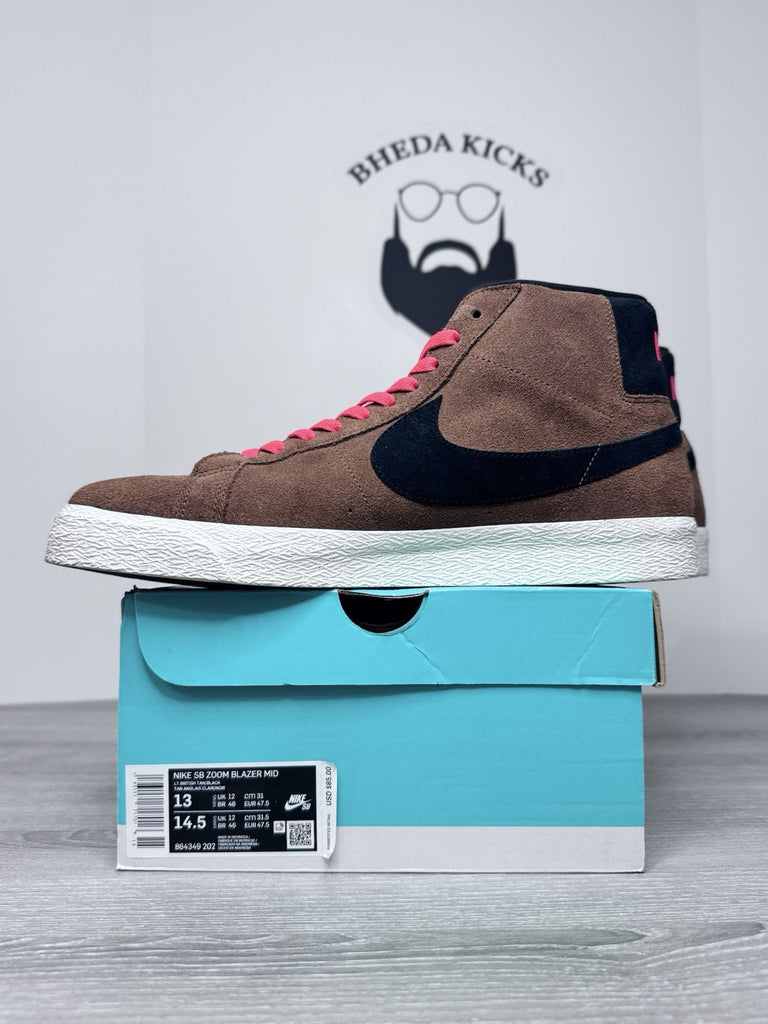 Size 13 - Nike SB Blazer Mid British Tan 864349-202 2019 Preowned Og Authentic