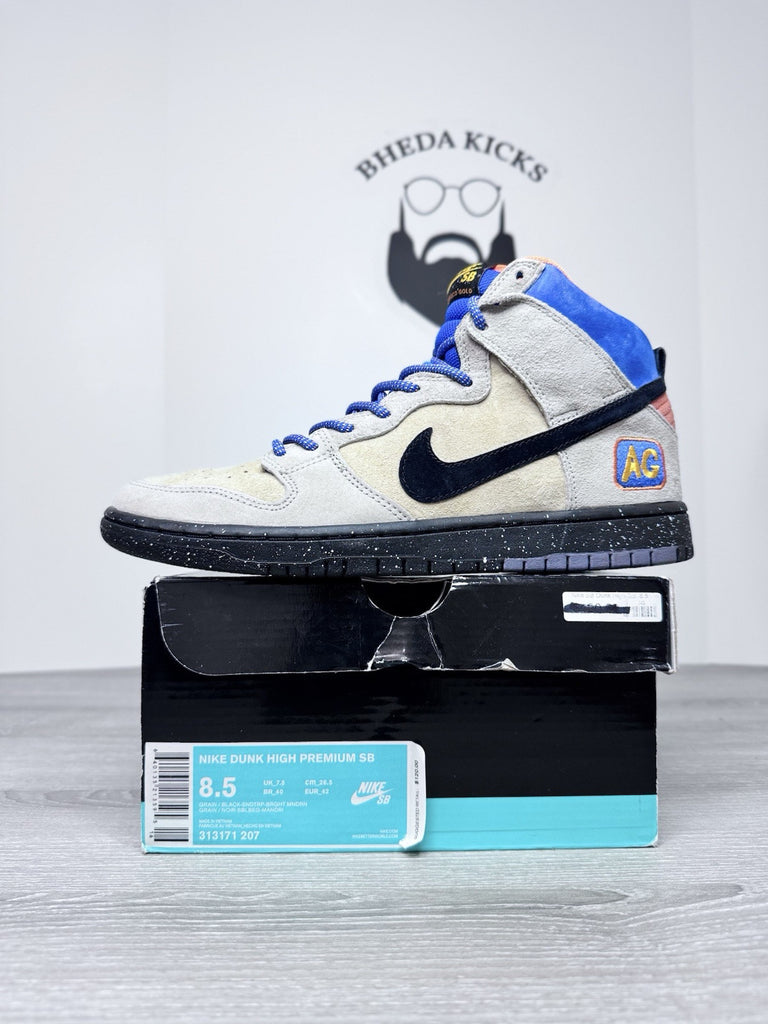 Size 8.5 - Nike SB Dunk High Premium Acapulco Gold 313171-207 Preowned