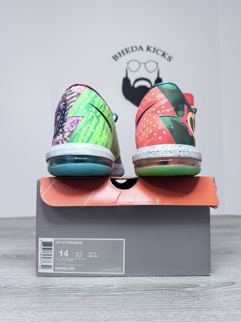 Size 14 - Nike KD 6 Premium What The KD 2014 669809-500 NEW DS