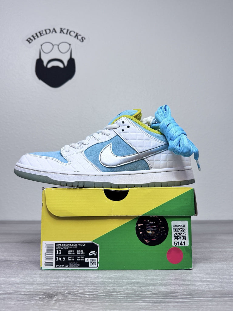 Size 13 - Nike FTC x Dunk SB Low Lagoon Pulse DH7687-400 Preowned Authentic