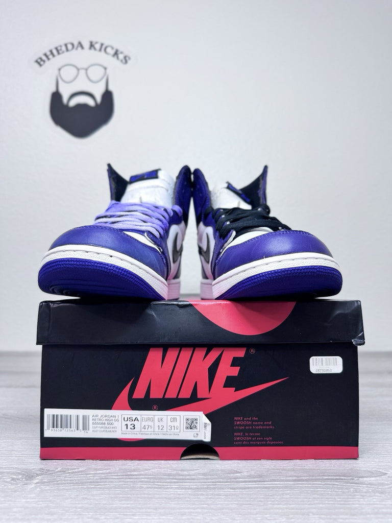Size 13 - Air Jordan 1 Retro High OG Court Purple 555088-500 Preowned