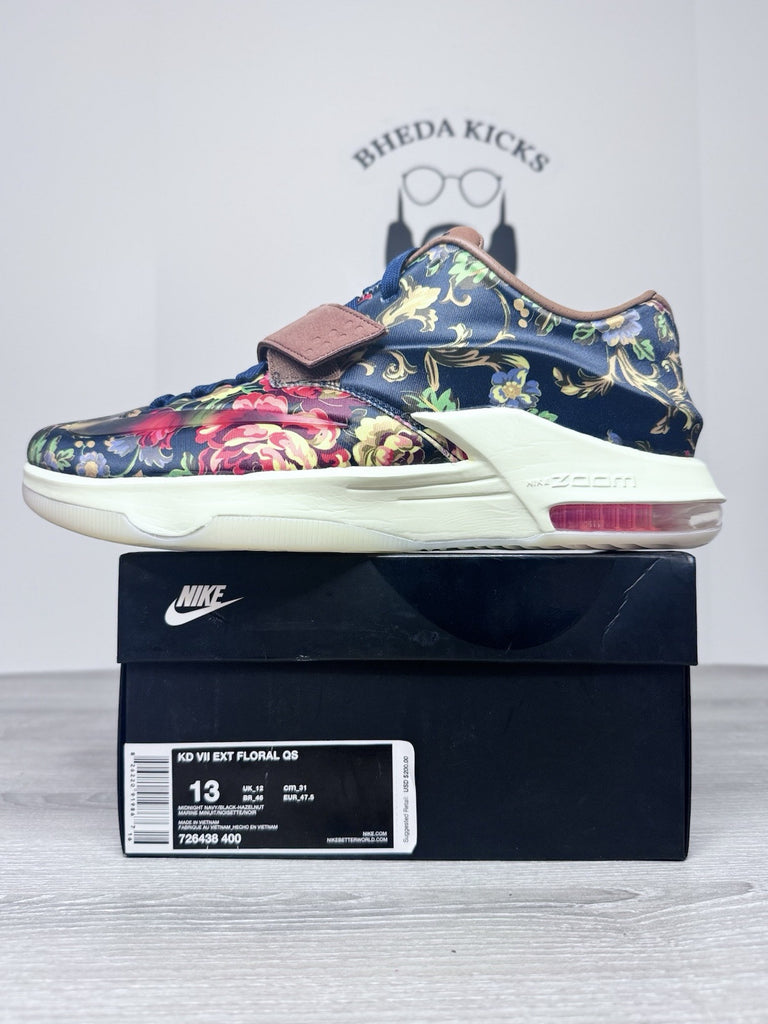 Size 13 - Nike KD 7 EXT QS Floral 2015 Men’s Basketball Shoes 726438-400 NEW DS