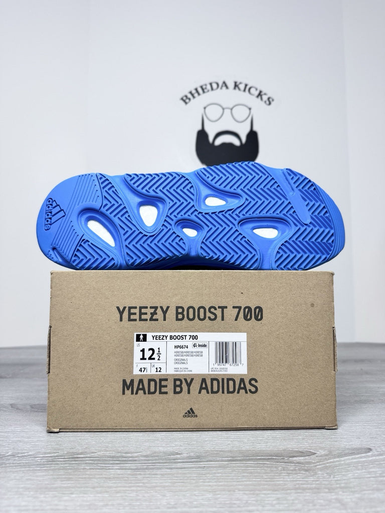 Size 12.5 - Adidas Yeezy Boost 700 Hi-Res Blue Authentic HP6674 Og NEW DS