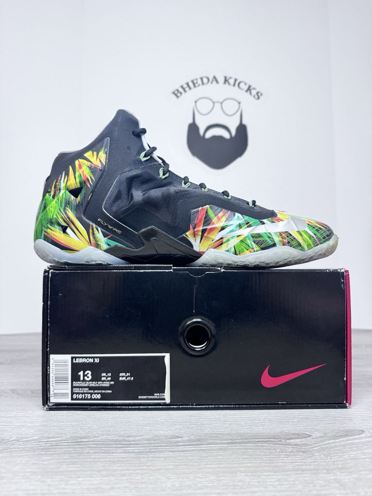 Size 13 - Nike LeBron XI Everglades 616175-006 Authentic Og NEW DS