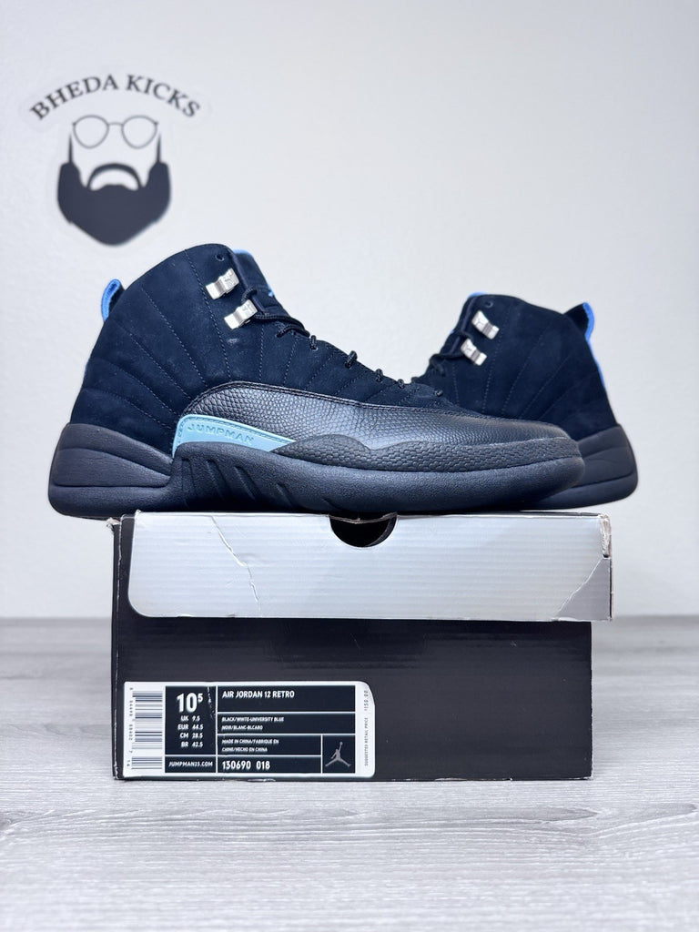 Size 10.5 - Nike Air Jordan Retro 12 Nubuck 130690-018 2009 University Blue