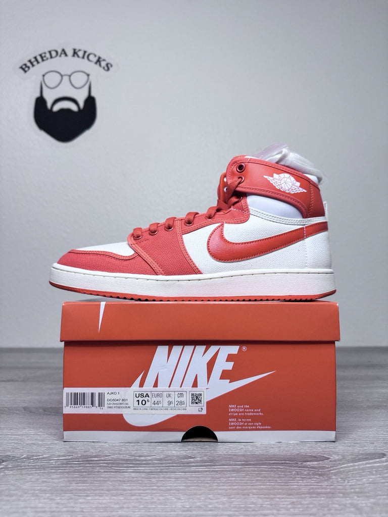 Size 10.5 - Nike Air Jordan 1 KO Rush Orange White DO5047-801 Men's NEW DS