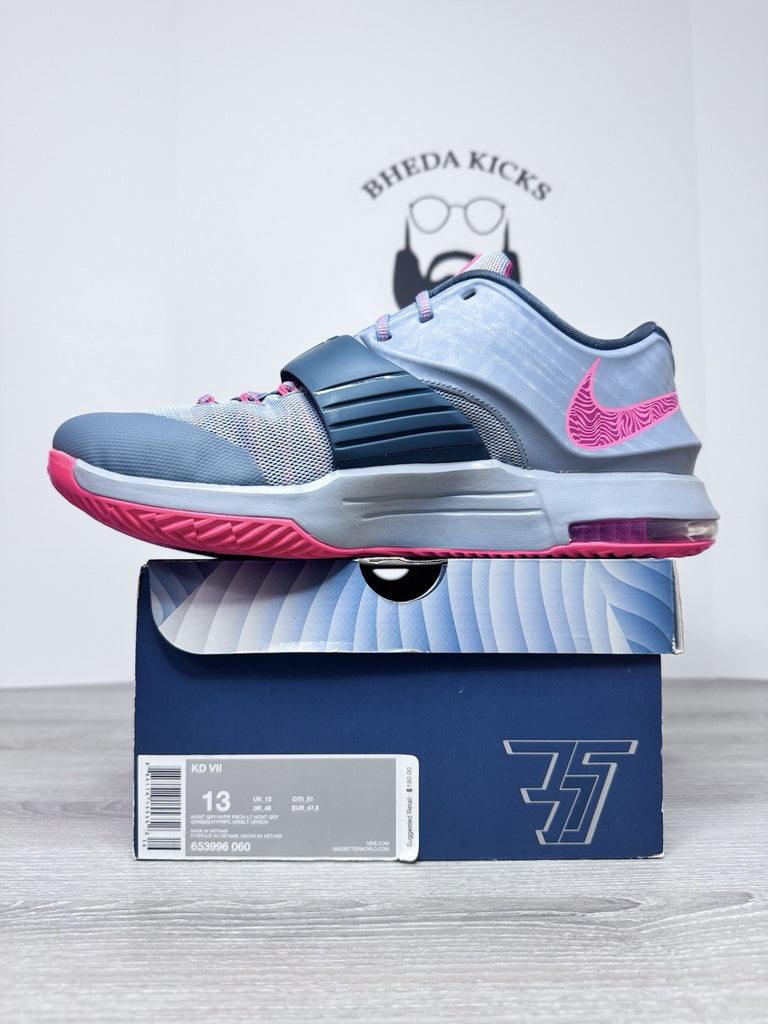 Size 13 - Nike Air Zoom KD 7 VII Calm Before Storm 653996-060 Pink Worn Once