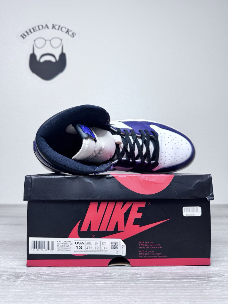 Size 13 - Air Jordan 1 Retro High OG Court Purple 555088-500 Preowned