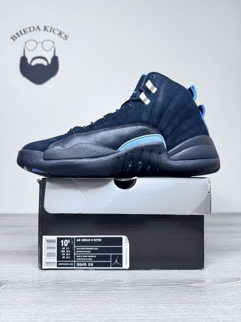 Size 10.5 - Nike Air Jordan Retro 12 Nubuck 130690-018 2009 University Blue
