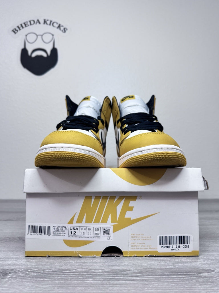 Size 12 - Nike Air Jordan 1 Retro High OG Yellow Ochre DZ5485-701 Worn Once