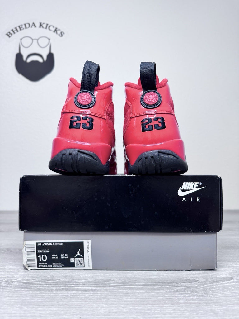 Size 10 - Jordan 9 Retro Chile Red 2022 CT8019-600 Preowned Authentic