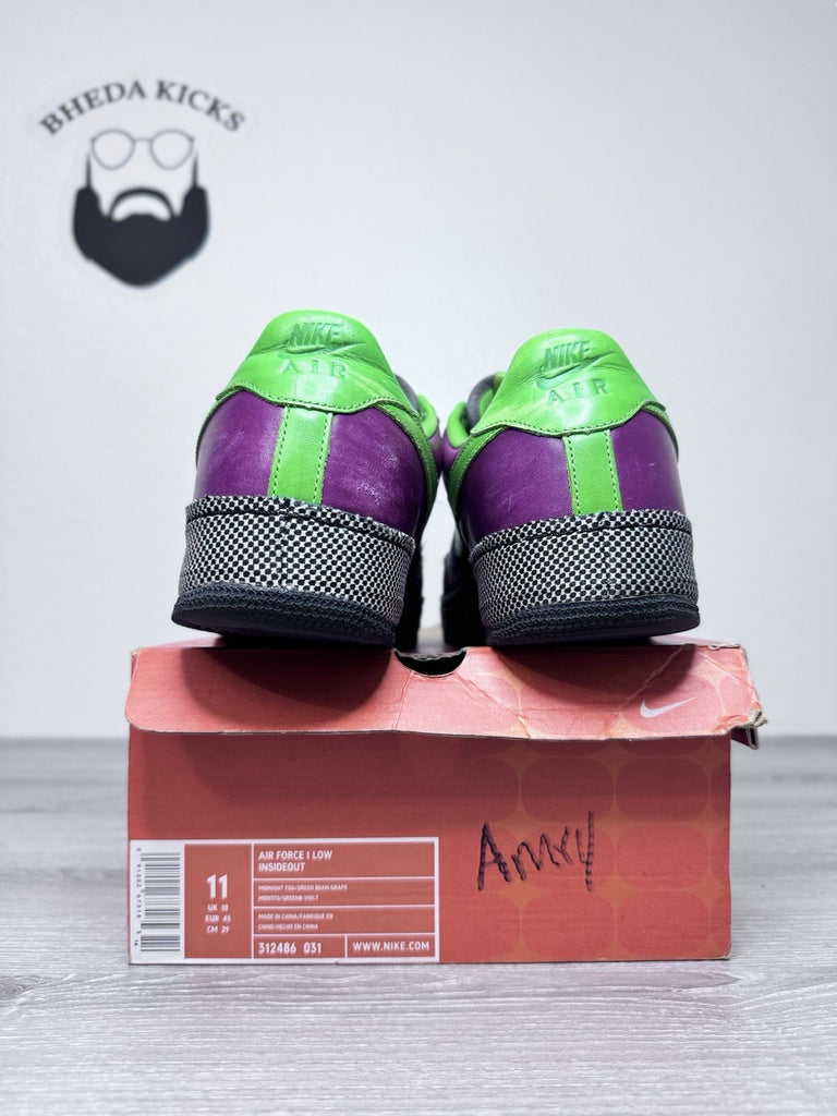 Size 11 - Nike Air Force 1 Low Insideout Purple 312486-031 Preowned