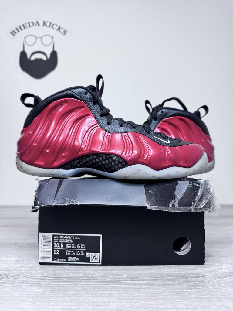 Size 10.5 - Nike Air Foamposite One Metallic Red Preowned Authentic DZ2545-600