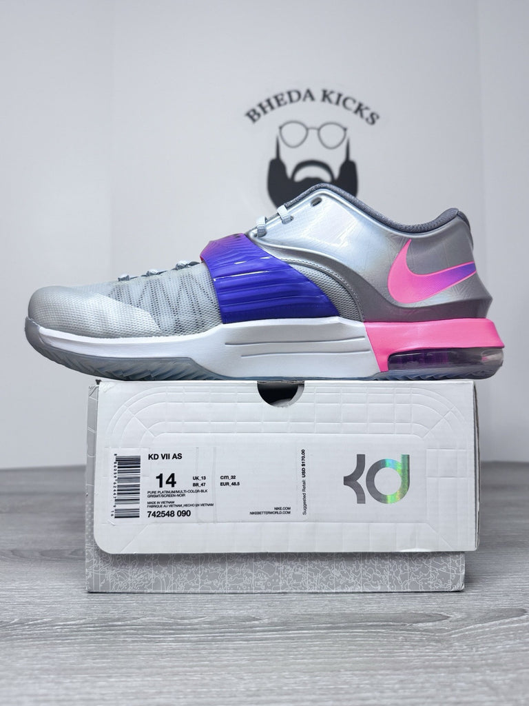 Size 14 - Nike KD 7 All Star Kevin Durant Platinum Silver 742548-090 NEW DS