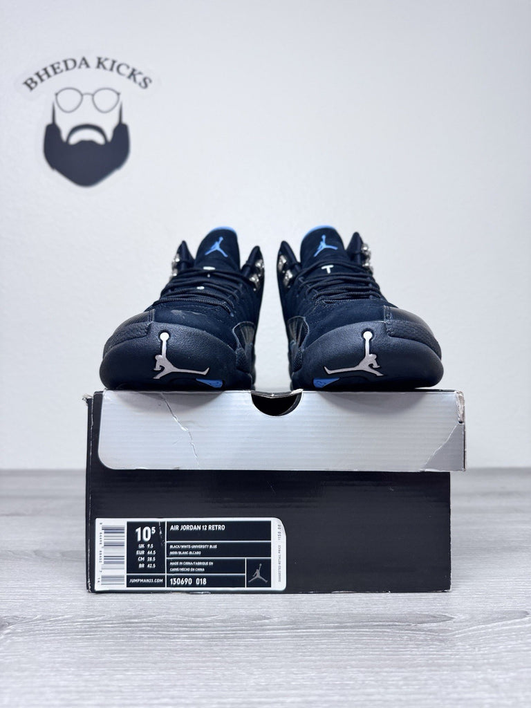 Size 10.5 - Nike Air Jordan Retro 12 Nubuck 130690-018 2009 University Blue
