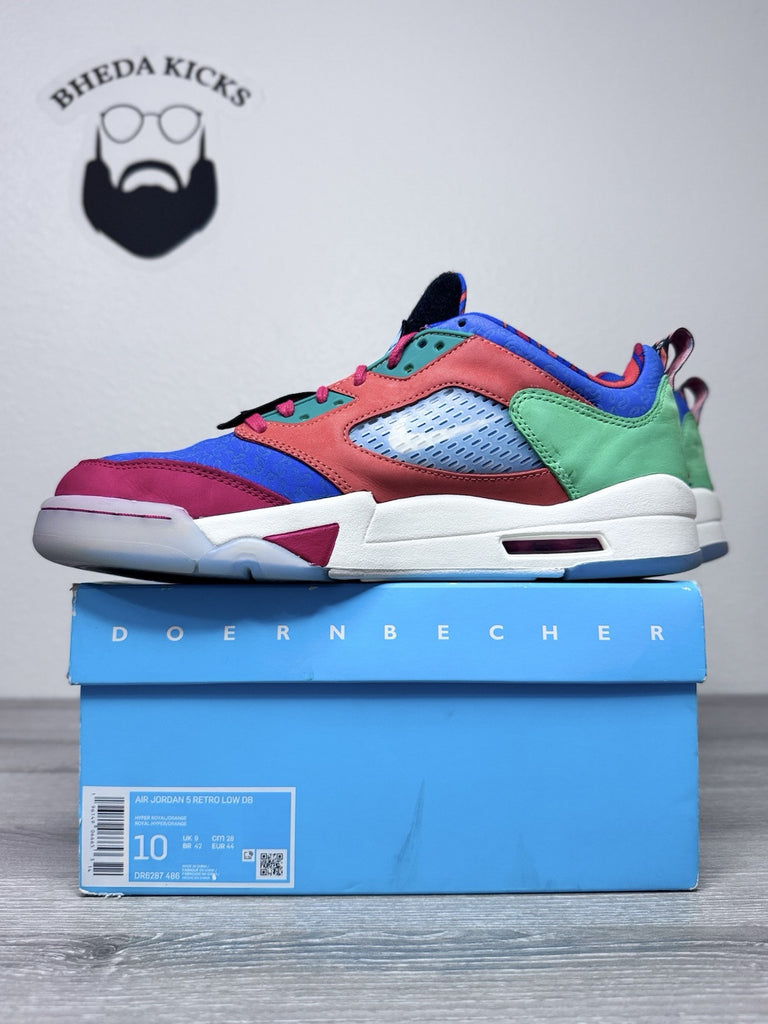 Size 10 - Nike Air Jordan 5 V Retro Low Doernbecher Royal DR6287-486 Preowned