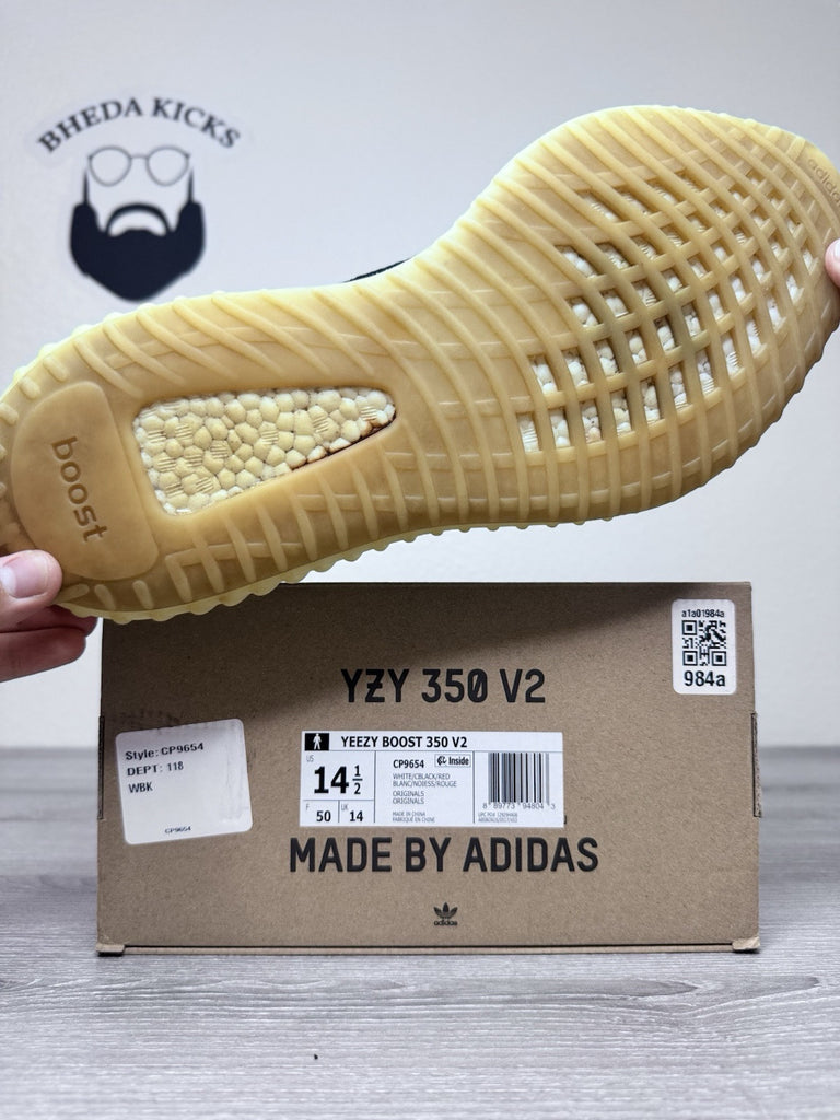 Size 14.5 - adidas Yeezy Boost 350 V2 Low Zebra CP9654 Preowned Authentic