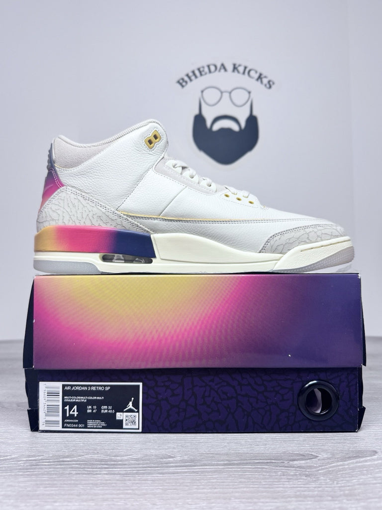 Size 14 - Jordan 3 Retro x J. Balvin Mid Medellin Sunset FN0344-901 NEW DS