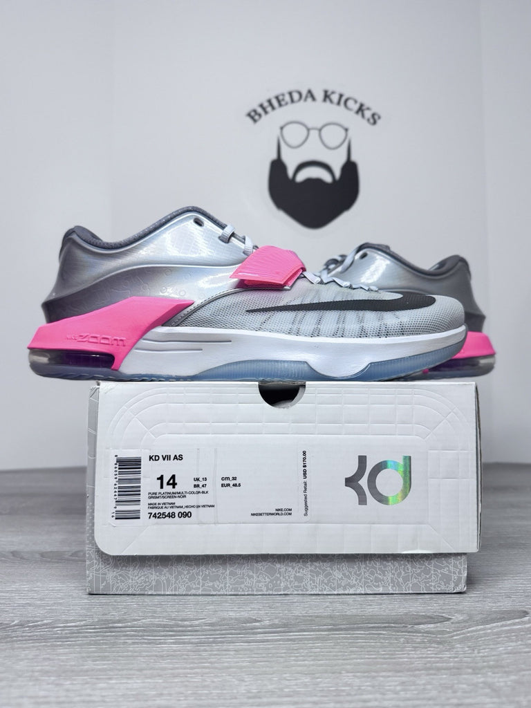 Size 14 - Nike KD 7 All Star Kevin Durant Platinum Silver 742548-090 NEW DS