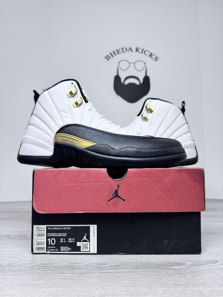 Size 10 - Jordan 12 Royalty Taxi White Black Gold CT8013-170 OG Men’s Shoes