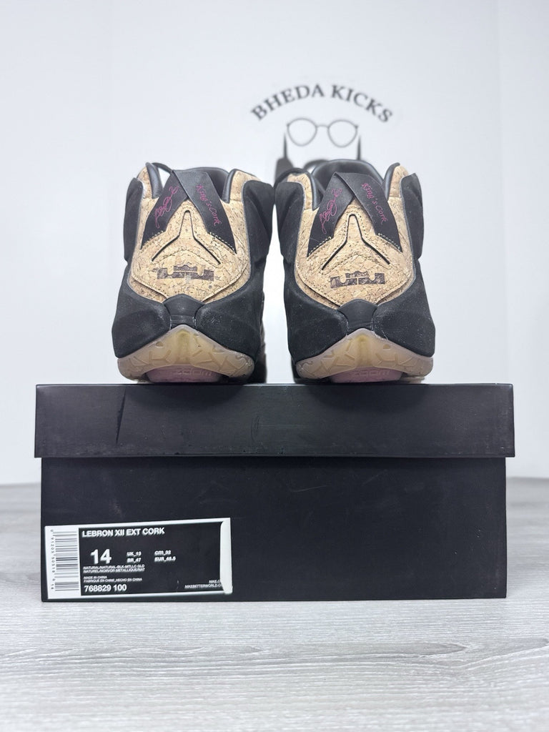 Size 14 - Nike LeBron 12 EXT Cork 2015 768829-100 Authentic NEW DS