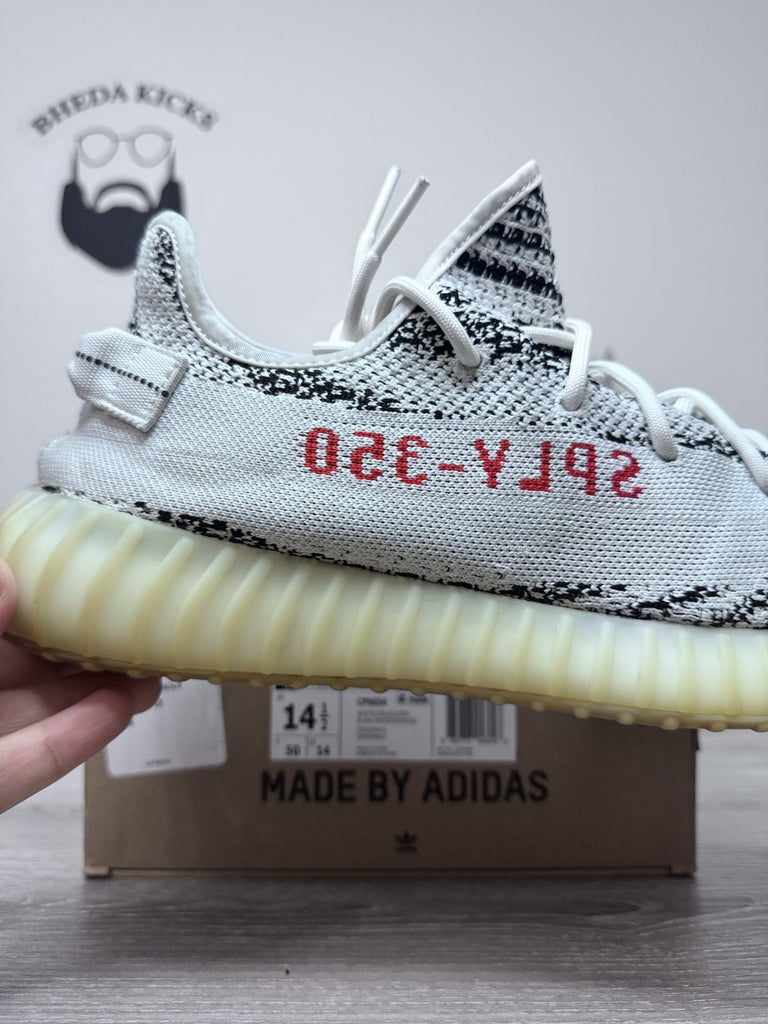 Size 14.5 - adidas Yeezy Boost 350 V2 Low Zebra CP9654 Preowned Authentic