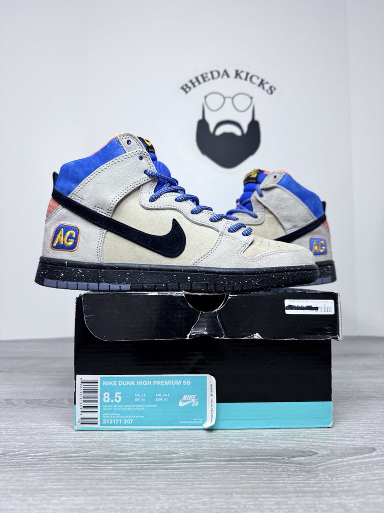 Size 8.5 - Nike SB Dunk High Premium Acapulco Gold 313171-207 Preowned