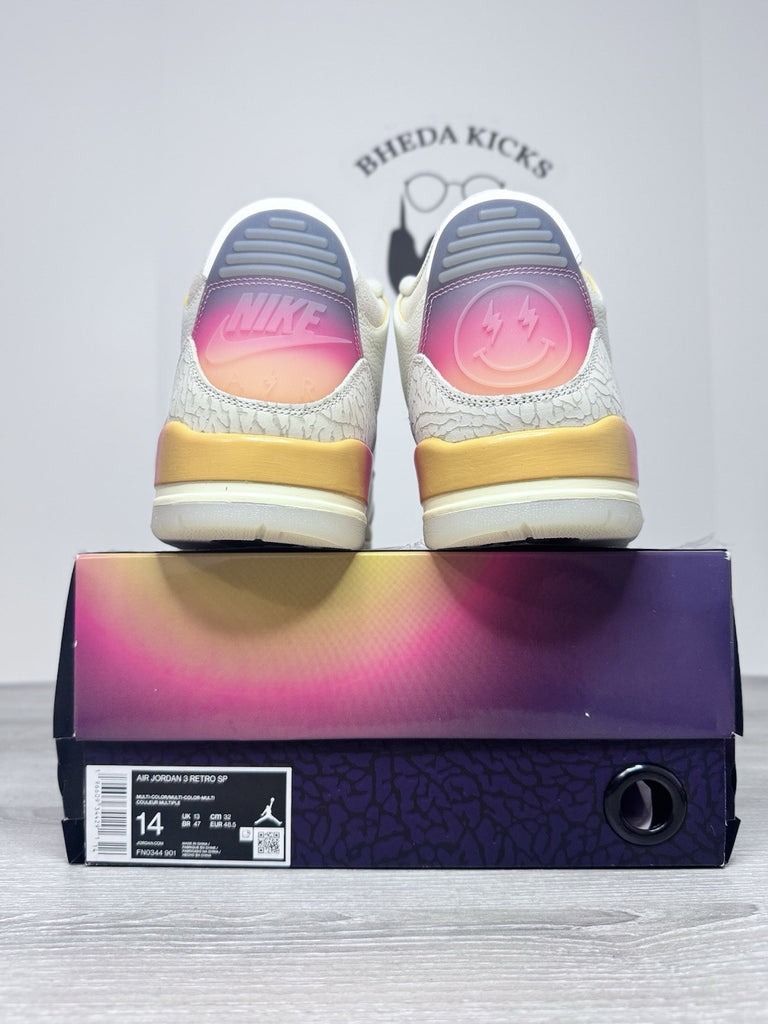 Size 14 - Jordan 3 Retro x J. Balvin Mid Medellin Sunset FN0344-901 NEW DS