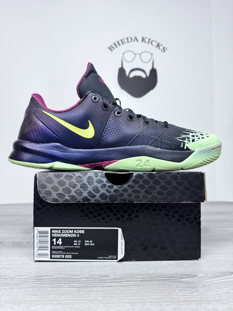 Size 14 - Nike Zoom Kobe Venomenon 4 2013 Glow Dark Basketball Shoe 635578-003