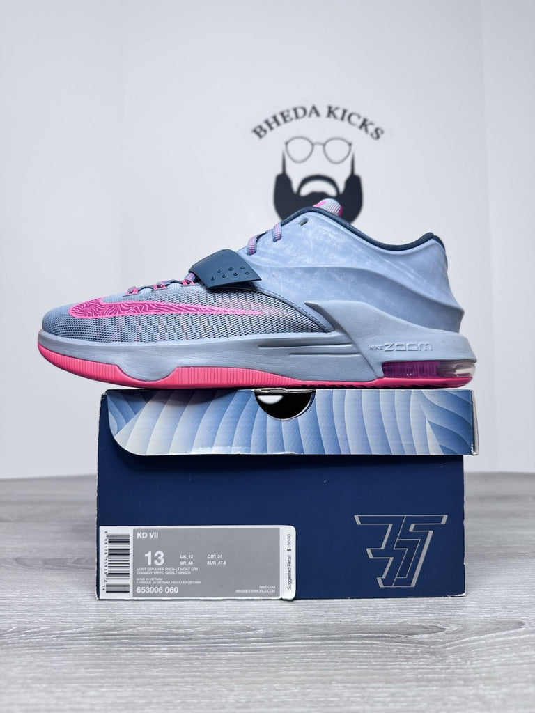 Size 13 - Nike Air Zoom KD 7 VII Calm Before Storm 653996-060 Pink Worn Once