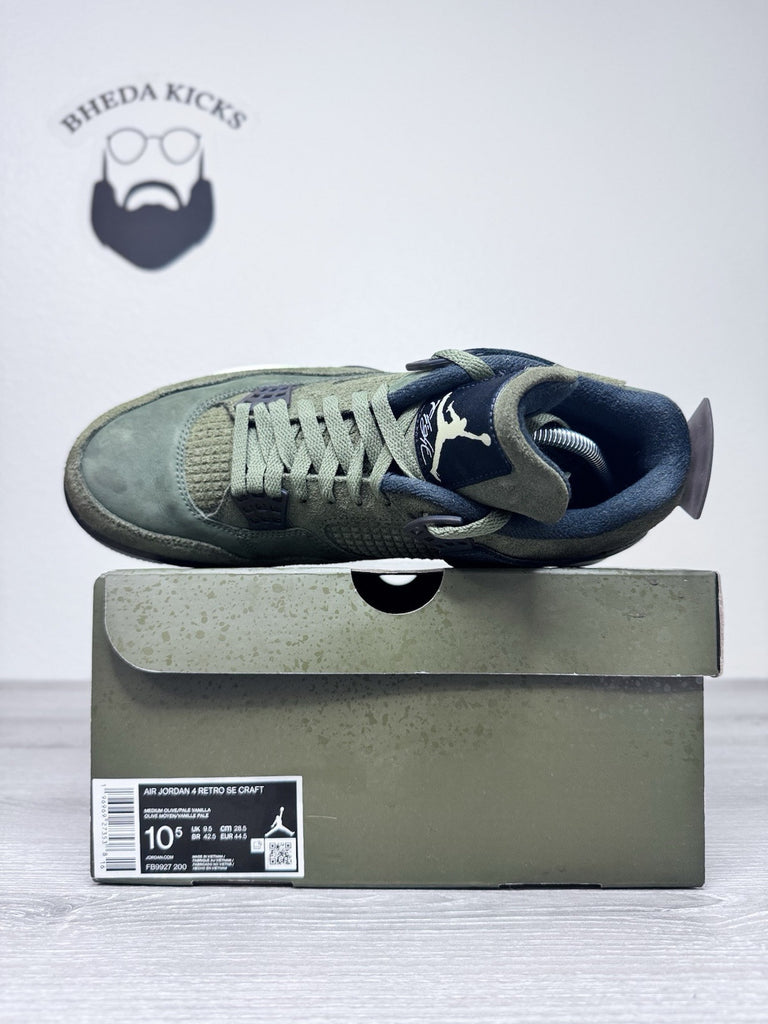 Size 10.5 - Nike Air Jordan 4 Retro SE Craft Medium Olive FB9927-200 Worn Once