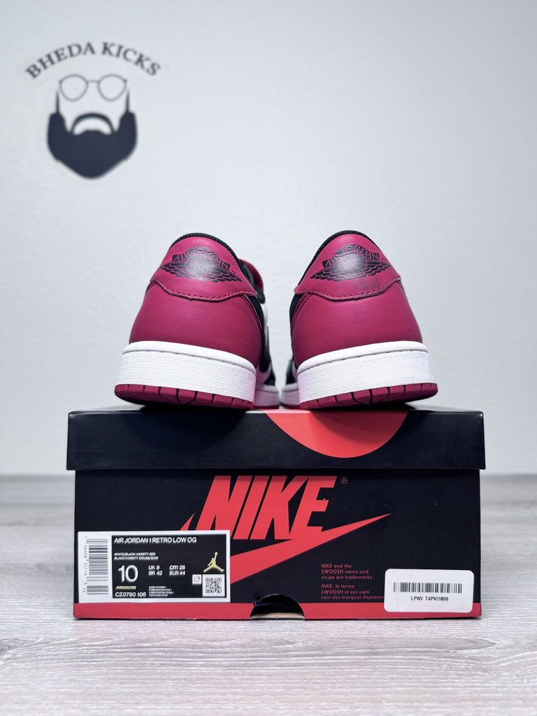 Size 10 - Nike Air Jordan 1 Low OG Black Toe Men CZ0790-106 Preowned