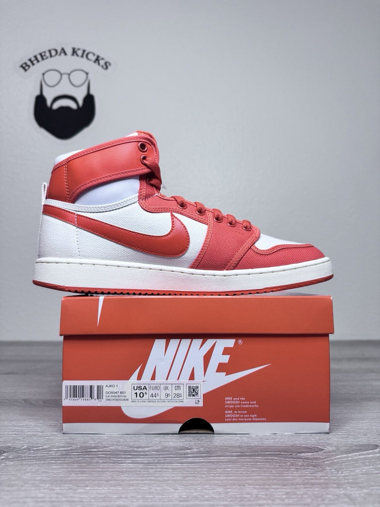 Size 10.5 - Nike Air Jordan 1 KO Rush Orange White DO5047-801 Men's NEW DS