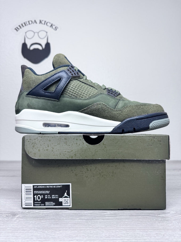 Size 10.5 - Nike Air Jordan 4 Retro SE Craft Medium Olive FB9927-200 Worn Once