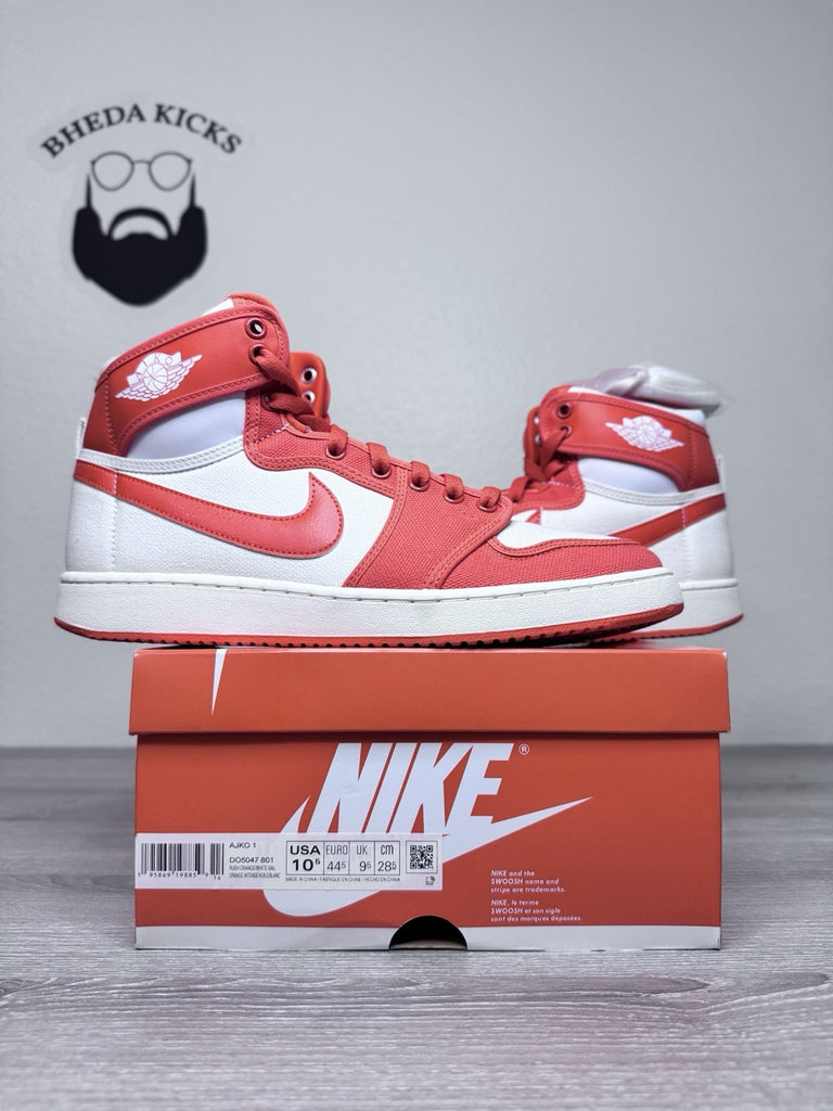 Size 10.5 - Nike Air Jordan 1 KO Rush Orange White DO5047-801 Men's NEW DS