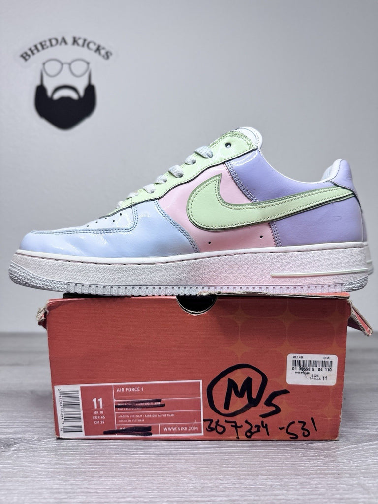 Size 11 - Nike Air Force 1 Authentic Easter Egg 2005 307334-531 Preowned