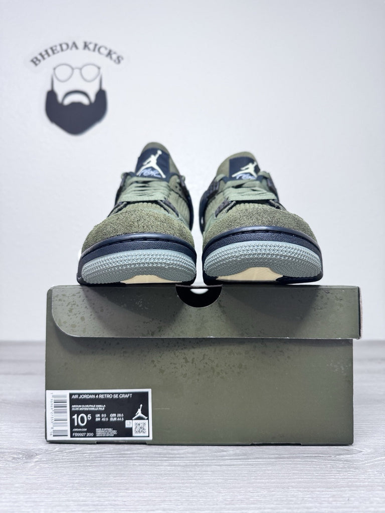 Size 10.5 - Nike Air Jordan 4 Retro SE Craft Medium Olive FB9927-200 Worn Once