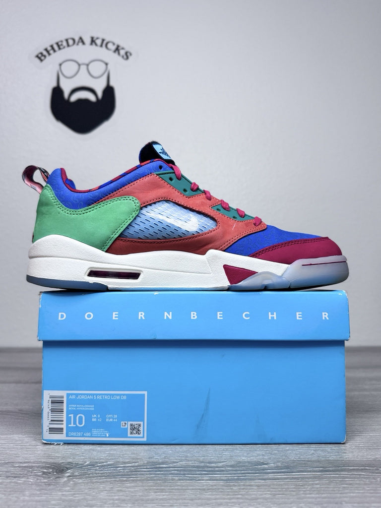 Size 10 - Nike Air Jordan 5 V Retro Low Doernbecher Royal DR6287-486 Preowned