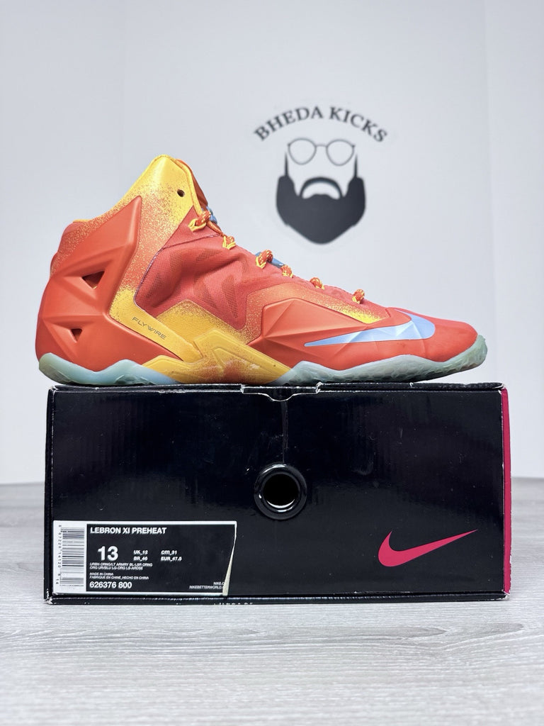 Size 13 - Nike LeBron 11 Preheat Forging Iron (626376-800) Authentic Worn Once