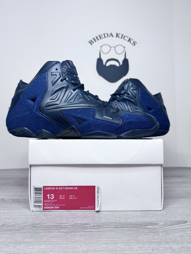 Size 13 - Nike LeBron 11 EXT Denim QS 'Denim' 659509-004 Men's NEW DS