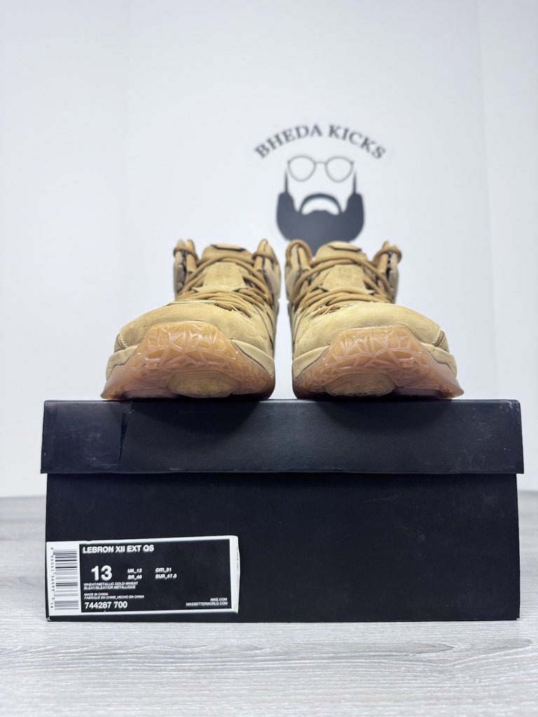 Size 13 - Nike Lebron XII 12 EXT Wheat 744287-700 Authentic NEW DS