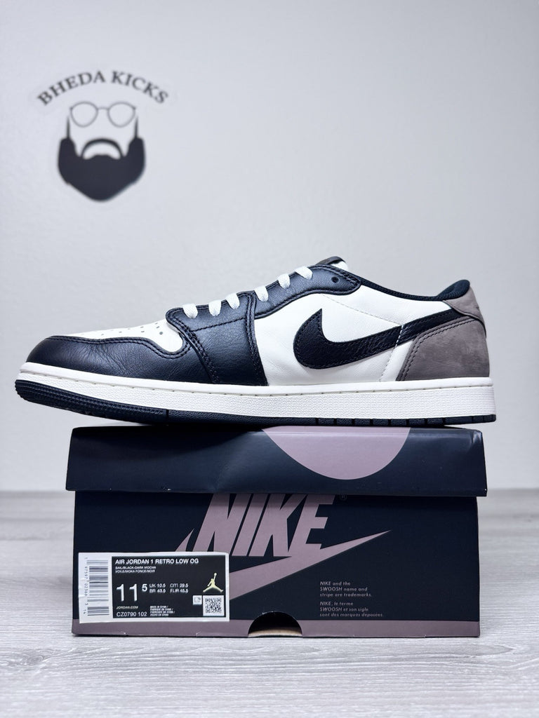 Size 11.5 - Nike Air Jordan 1 Retro OG Low Mocha Men CZ0790-102 Preowned Rare