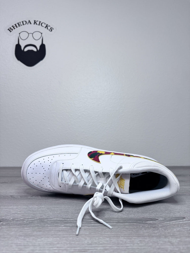 Size 15 - Nike Sky Force 3/4 White Red Camo Swoosh Size Men’s CZ7892-100 NEW DS