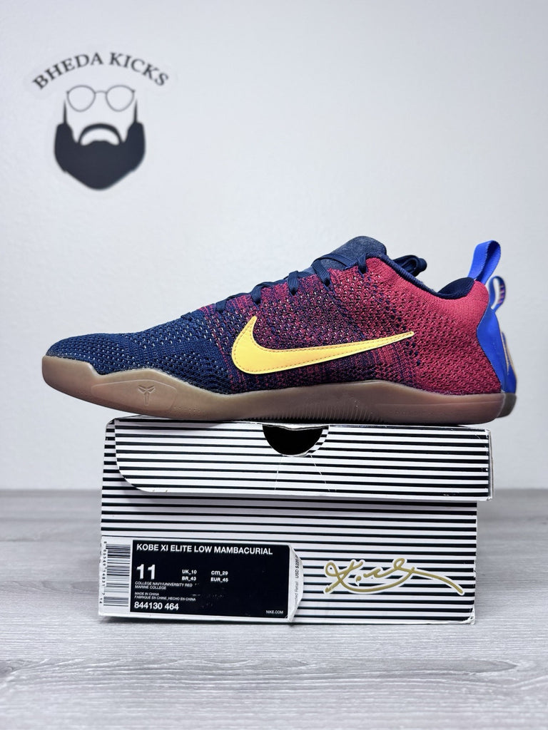 Size 11 - 2016 Nike Kobe 11 XI Elite Low Mambacurial Barcelona 844130-464